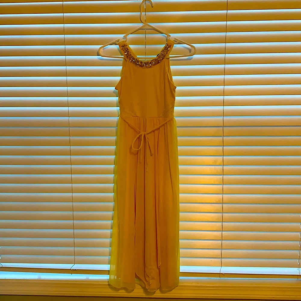 Long yellow gown